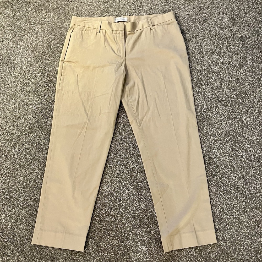 Gap Pants Women's 12 Slim Cropped Stretch Khaki‎ Chino Flat Front Cotton Blend